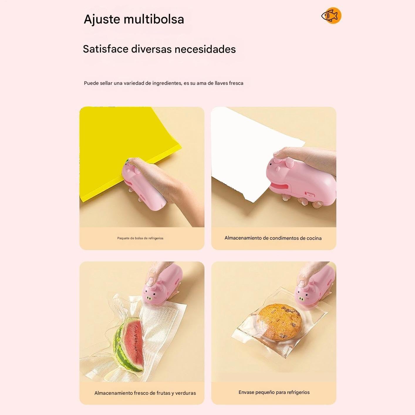 Mini Sellador de Bolsas Portátil