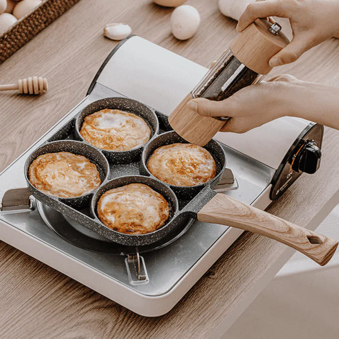 Sartén Antiadherente 4 Puestos: ¡Cocina sin Límites con Estilo y Facilidad! 🍳