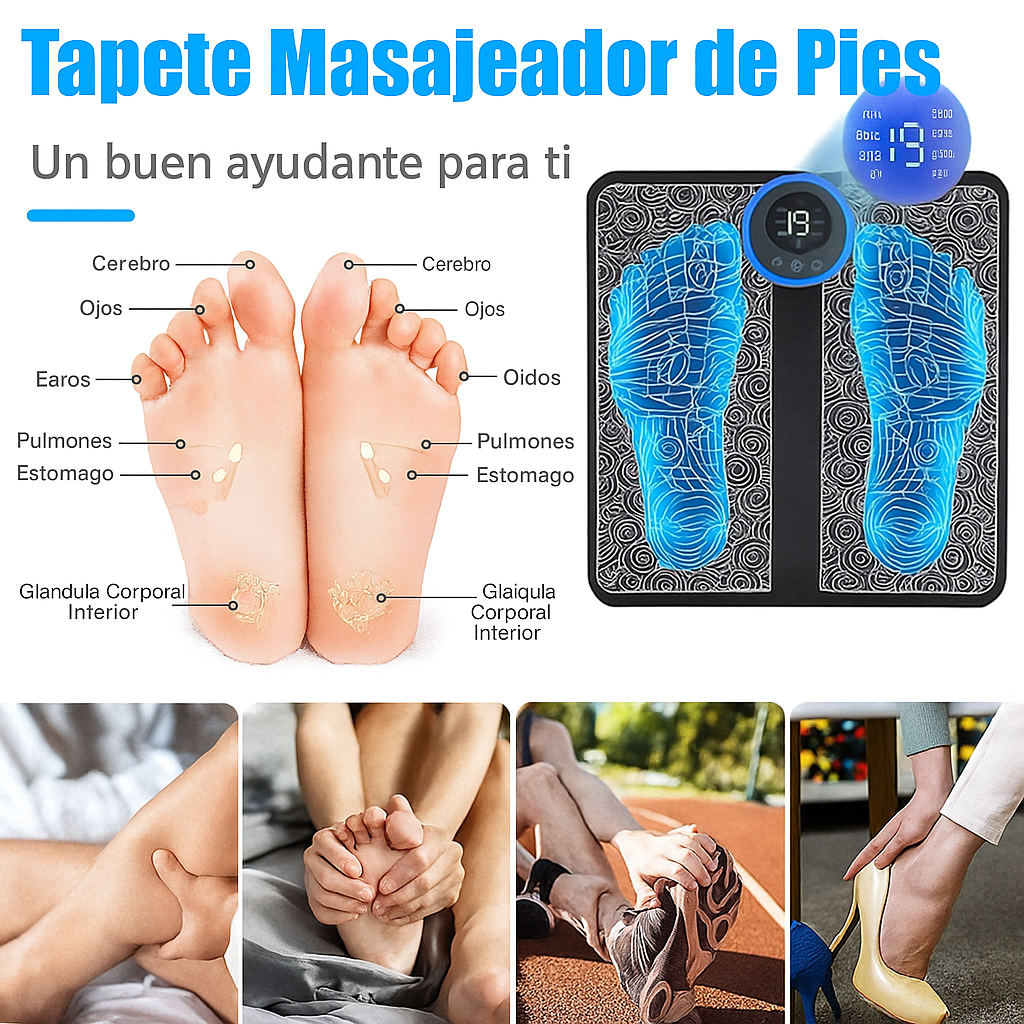 Tapete Masajeador Inteligente de pies y piernas Recargable_El Original