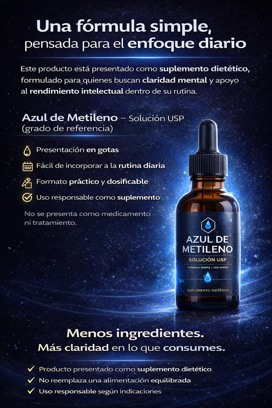 2X1 Azul de Metileno Puro 30ml - CONCENTRACION TOTAL🧠