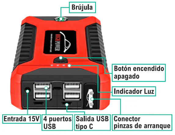- Arrancador de Batería Jumper