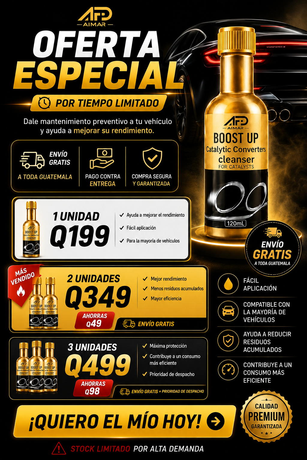 Limpia Catalizador Turbo + ENVIO GRATIS
