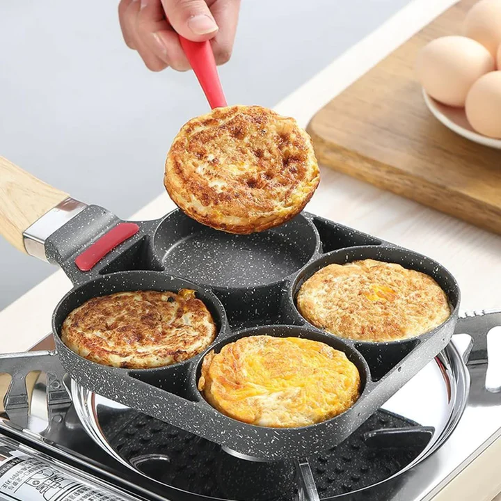 Sartén Antiadherente 4 Puestos: ¡Cocina sin Límites con Estilo y Facilidad! 🍳