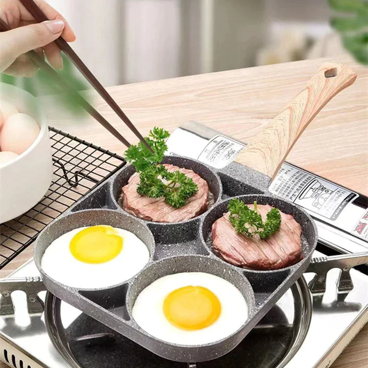 Sartén Antiadherente 4 Puestos: ¡Cocina sin Límites con Estilo y Facilidad! 🍳